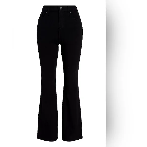 Express Curvy Mid Rise Black Jeans - Picture 5 of 6